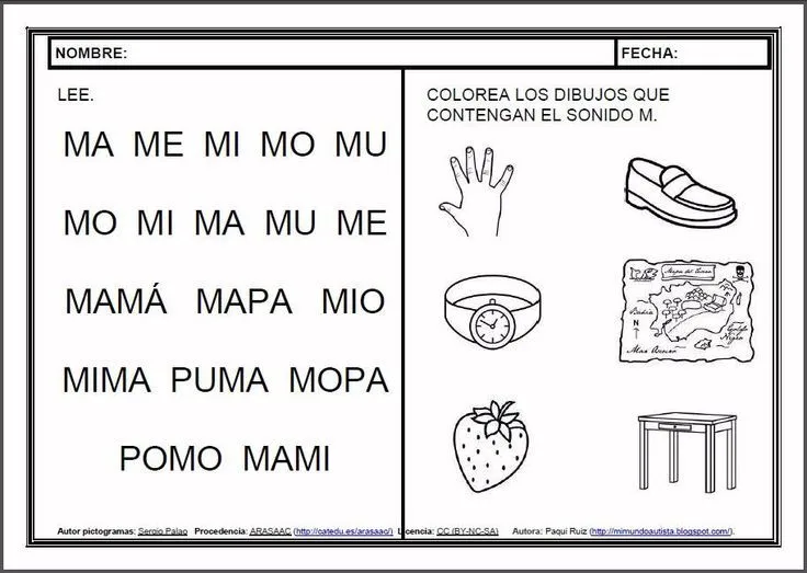 MATERIALES - Fichas de lectoescritura - M. Fichas para el ...