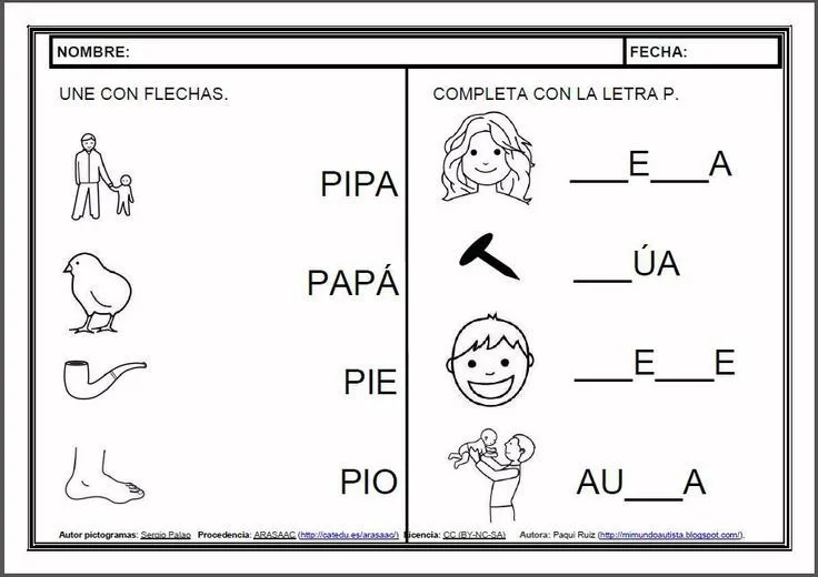 MATERIALES - Fichas de lectoescritura - P. Fichas para el ...