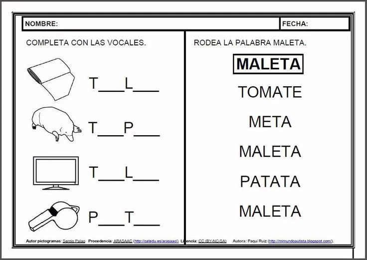 MATERIALES - Fichas de lectoescritura - T. Fichas para el ... MATERIALES - Fichas de lectoescritura - T. Fichas para el ...