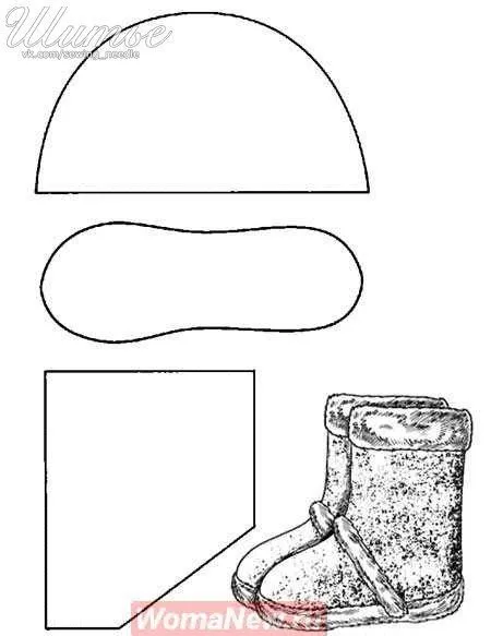 Moldes de botas para bebé - Imagui