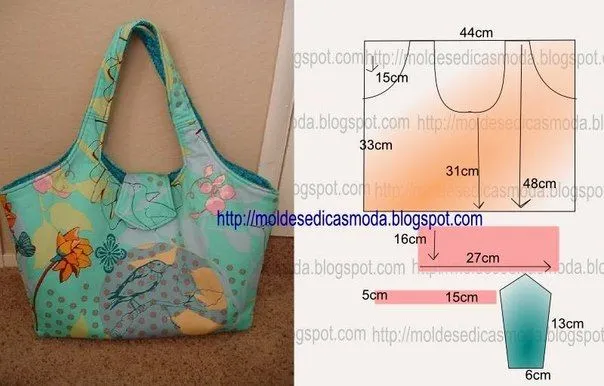 Materiales gráficos Gaby: Molde bolso reversible Materiales gráficos Gaby: Molde bolso reversible