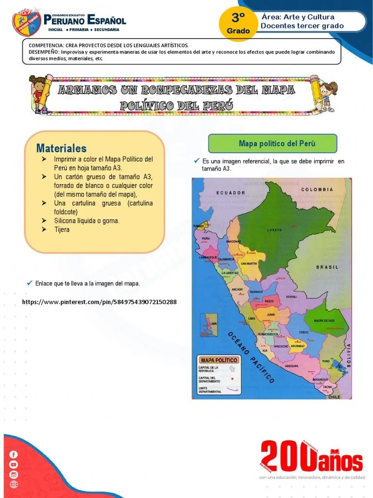 Materiales: Mapa Político Del Perú | PDF
