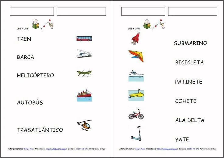 MATERIALES - Los medios de transporte. Diferentes materiales para ...