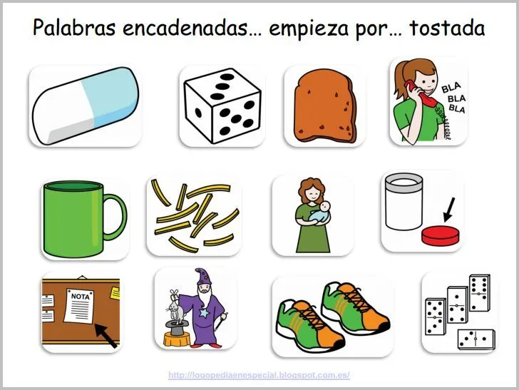 MATERIALES - Palabras encadenadas. Actividad para trabajar la ...