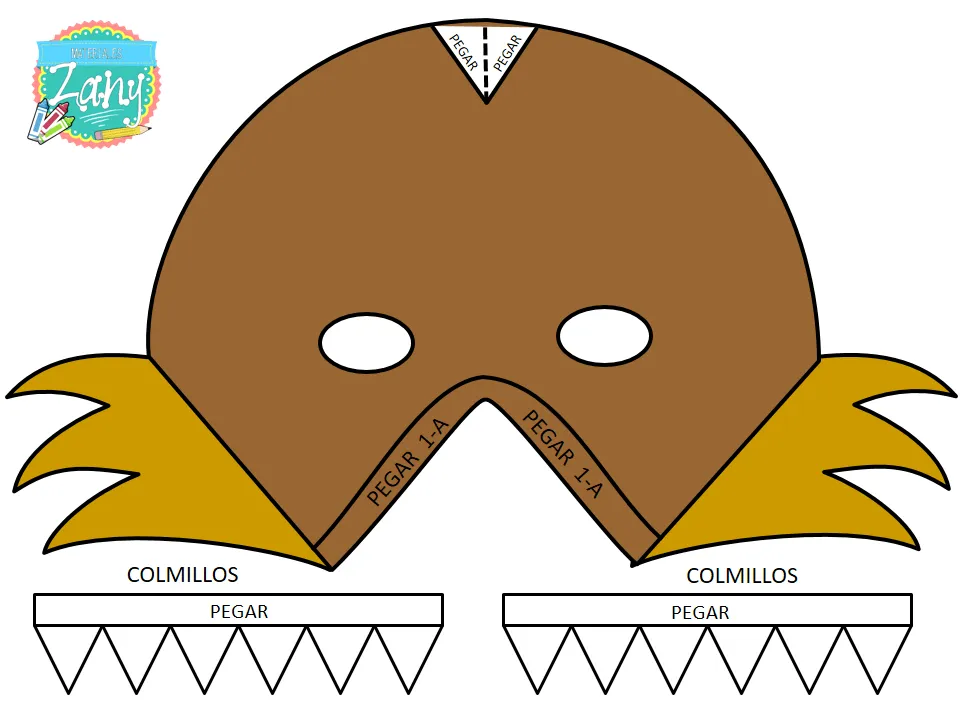 Materiales Zany: Máscaras para el cuento de Materiales Zany: Máscaras para el cuento de