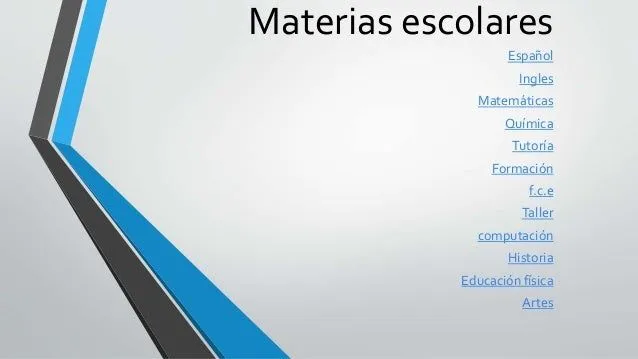 Materias escolares