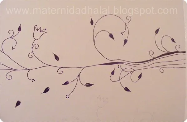 Maternidad halal: Cómo hacer un dibujo en la pared Maternidad halal: Cómo hacer un dibujo en la pared