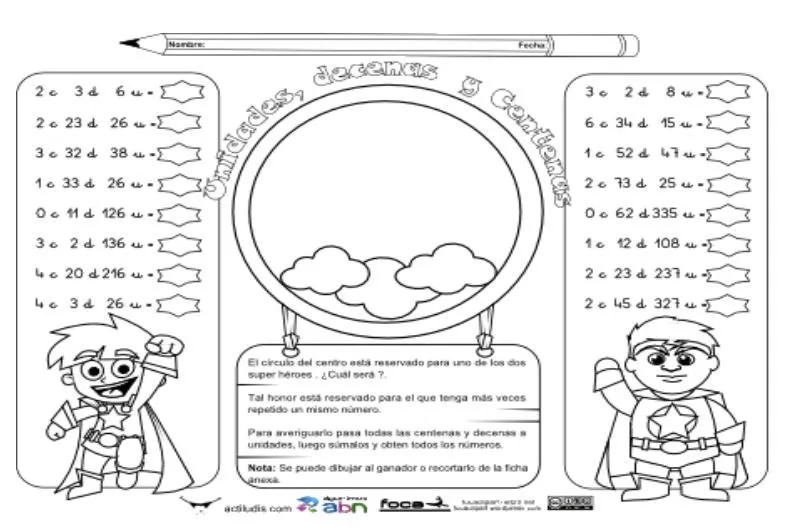 Matesbook: Unidades, decenas y centenas