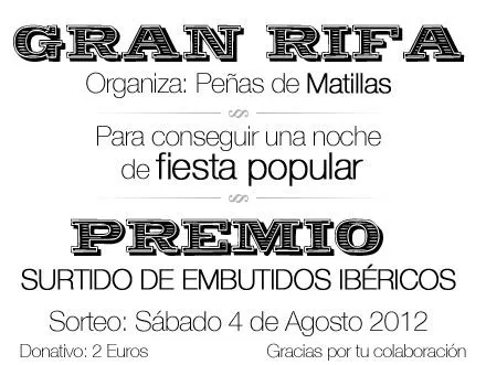 Matillas.org | matillas » Las Peñas organizan una rifa para ... Matillas.org | matillas » Las Peñas organizan una rifa para ...