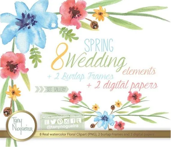 Matrimonio Elementos Clipart Flores Burlap Marcos por TanyNogueira Matrimonio Elementos Clipart Flores Burlap Marcos por TanyNogueira