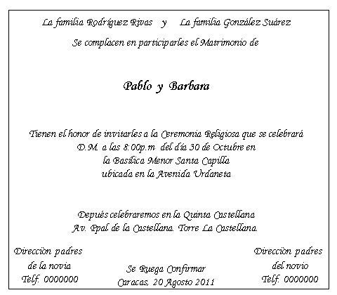 Como redactar una invitación a boda cristiana - Imagui Como redactar una invitación a boda cristiana - Imagui