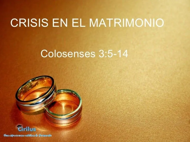 Matrimonios en crisis