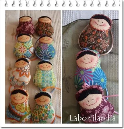 Matrioskas tela y fieltro |