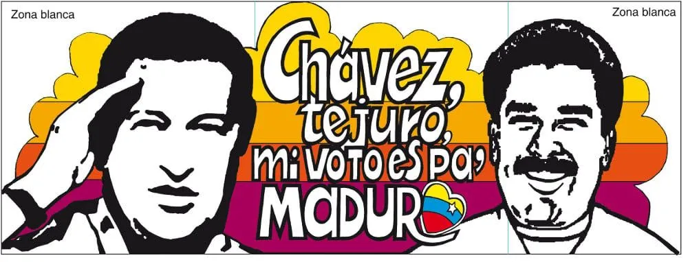 Matríz para mural "Chávez te juro...", de El Tano Matríz para mural "Chávez te juro...", de El Tano