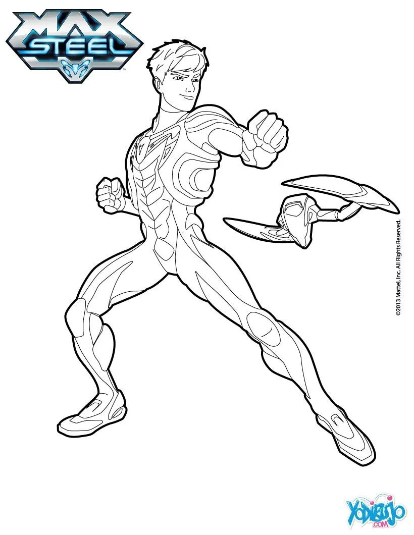 Max Steel para colorear, Max McGrath y Steel para imprimir Max Steel para colorear, Max McGrath y Steel para imprimir