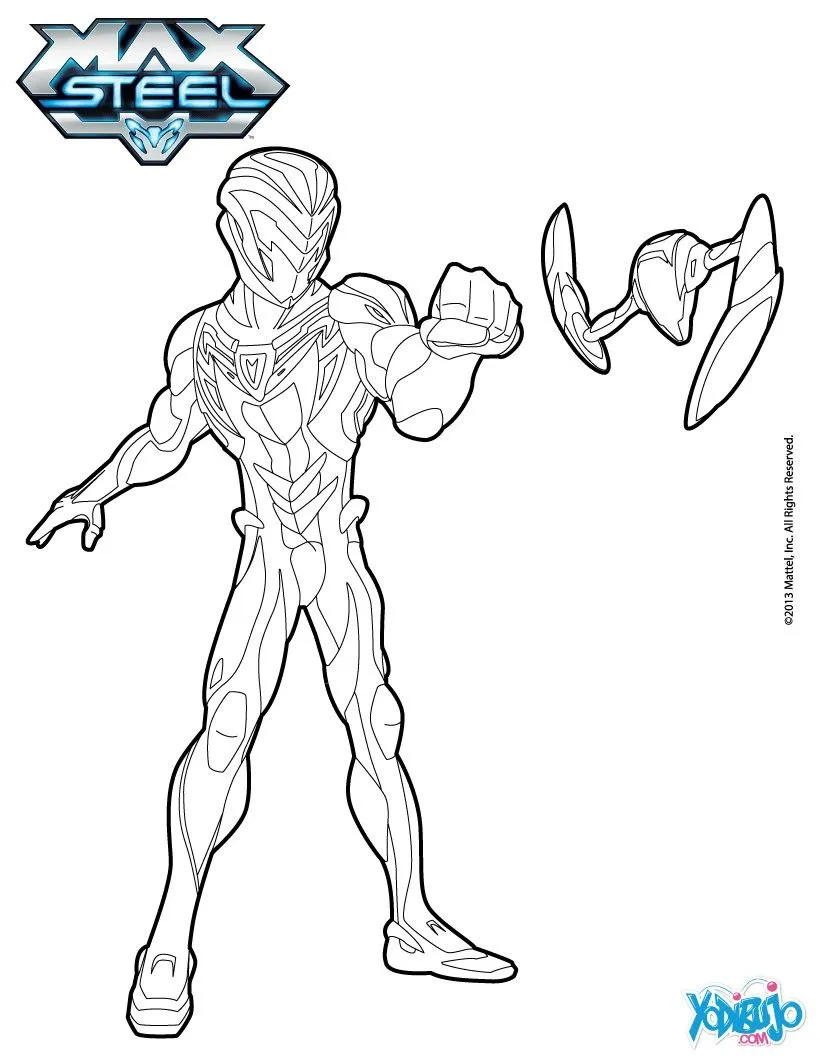 Max Steel para colorear, Max Steel de pie para imprimir Max Steel para colorear, Max Steel de pie para imprimir