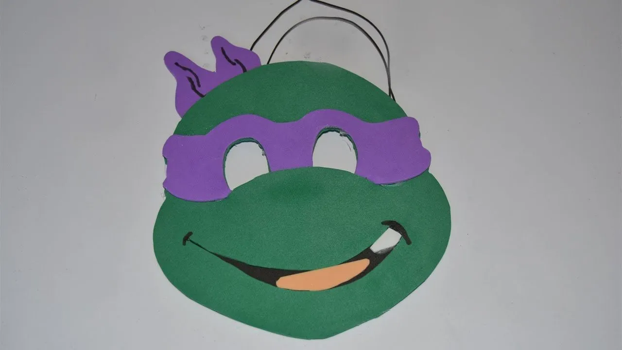 Máscara infantil de Carnaval tortuga ninja Donatello - YouTube Máscara infantil de Carnaval tortuga ninja Donatello - YouTube
