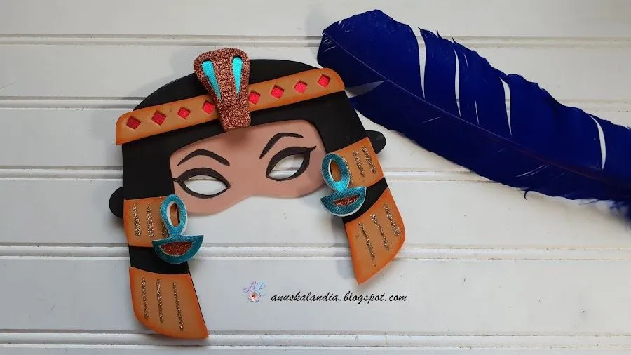 MAY FEBRERO - Día de la mujer o mujeres famosas - Máscara Cleopatra | Manualidades MAY FEBRERO - Día de la mujer o mujeres famosas - Máscara Cleopatra | Manualidades