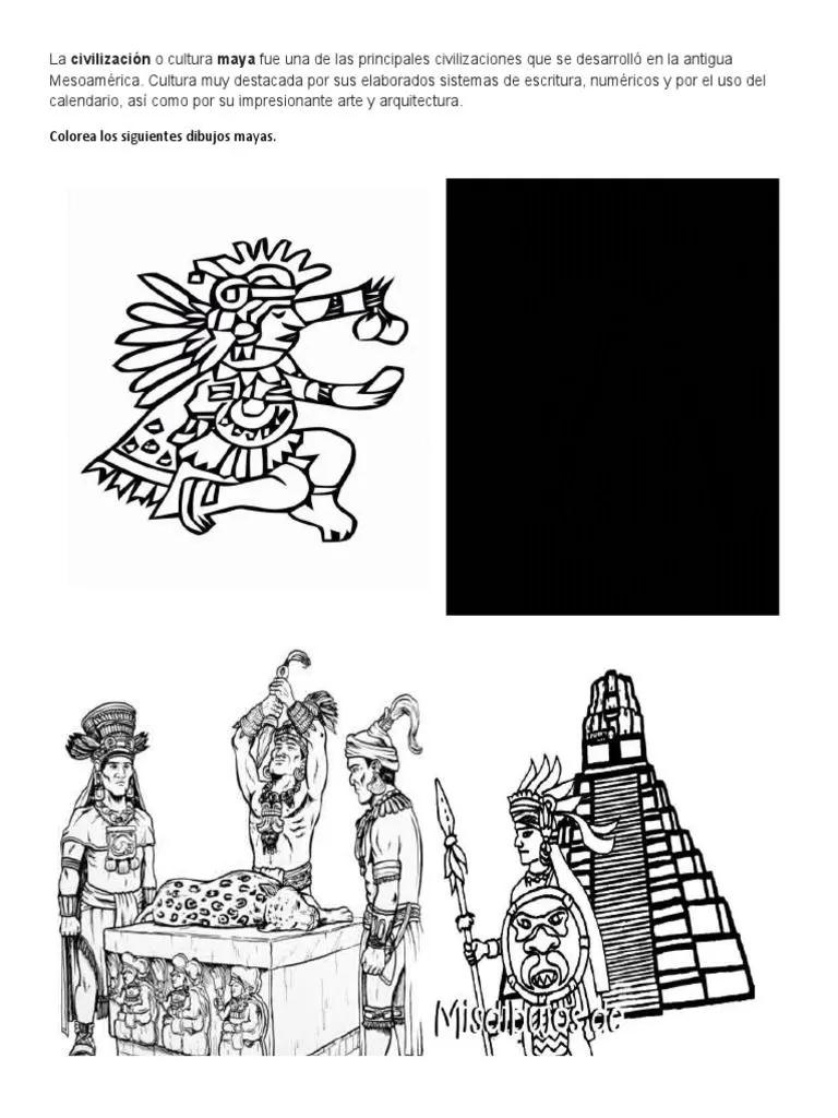 Mayas y Aztecas para Colorear | PDF