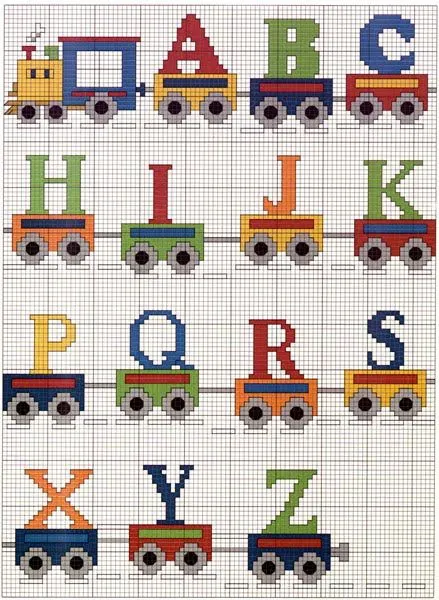 Mayka y el Punto de Cruz: Abecedario de tren