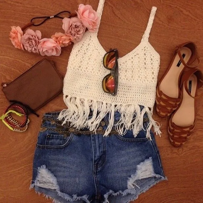 Crop top crochet paso a paso - Imagui