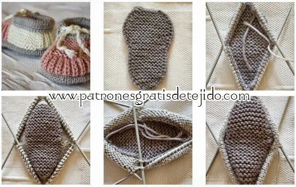 CURSO GRATIS DE TEJIDO DOS AGUJAS: Patucos tricot paso a paso en ...