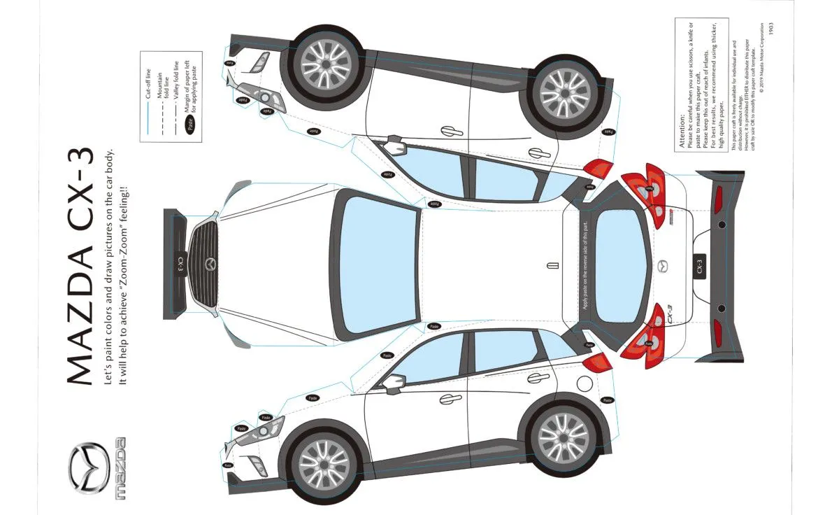 Mazda presenta modelos en papel para armar y colorear en cuarentena Mazda presenta modelos en papel para armar y colorear en cuarentena
