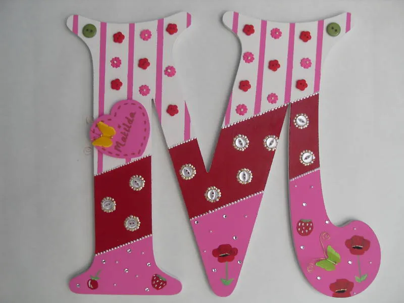 TODO EN MDF: LETRAS DECORADAS