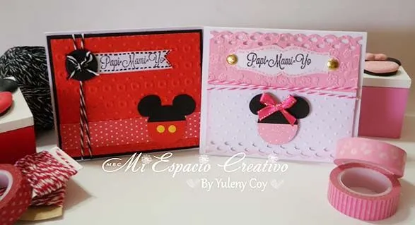 MEC (Mi Espacio Creativo): 418.- Tarjeta Mickey y Minnie