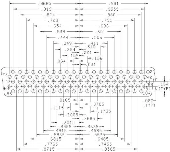 Mechanical Dimensions D-Sub Connector, 104-Pin Insert Arrangements ... Mechanical Dimensions D-Sub Connector, 104-Pin Insert Arrangements ...