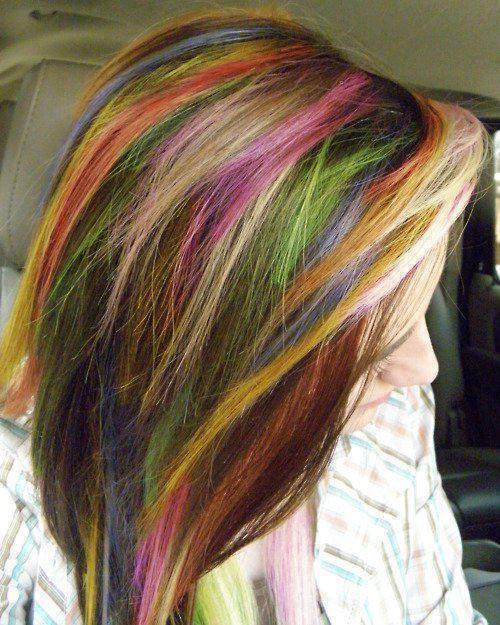 Mechas de colores con tiza Vs. permanente | 4LittleDots Mechas de colores con tiza Vs. permanente | 4LittleDots