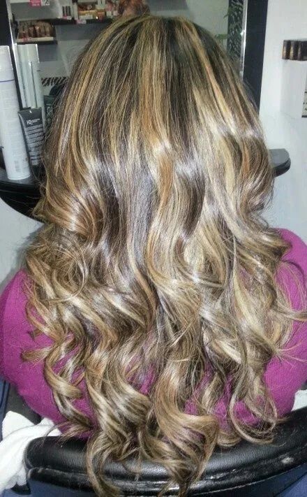 Mechas doradas | Mis trabajos en cabello ;) | Pinterest