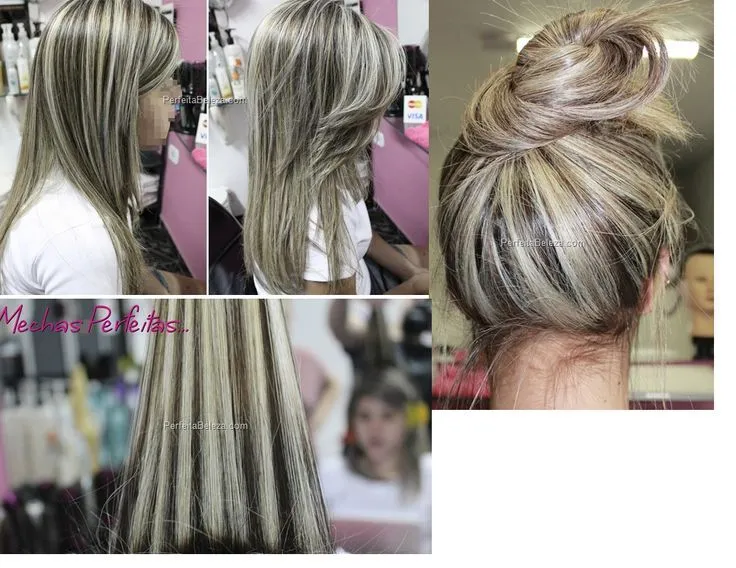 MECHAS GROSSAS E PLATINADAS/ACINZENTADAS | Maquillaje | Pinterest