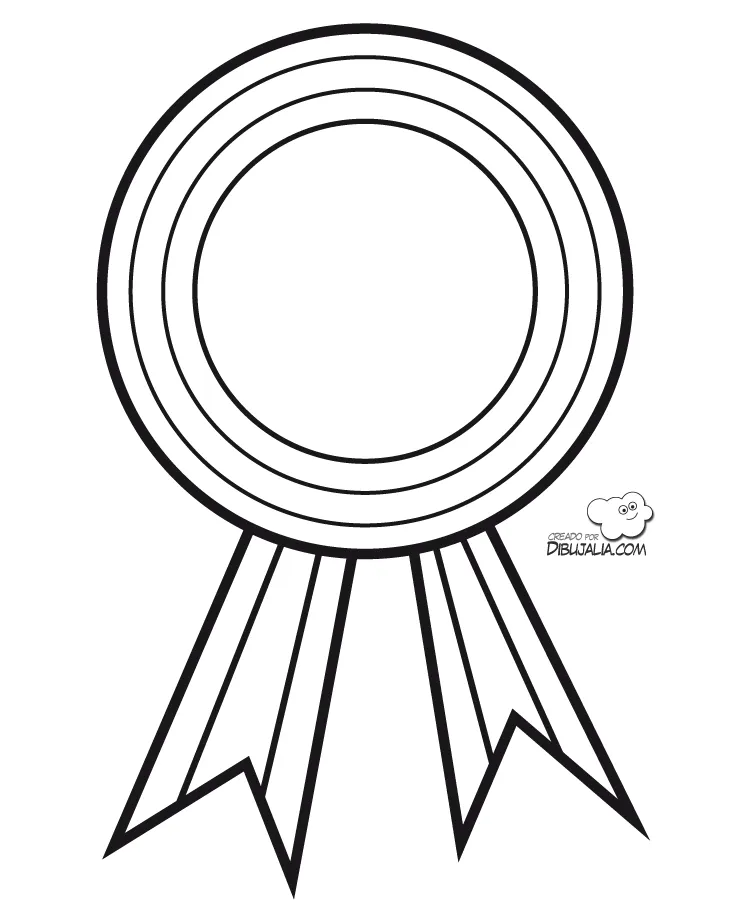Medalla para colorear - Dibujalia - Dibujos para colorear - Profes ...