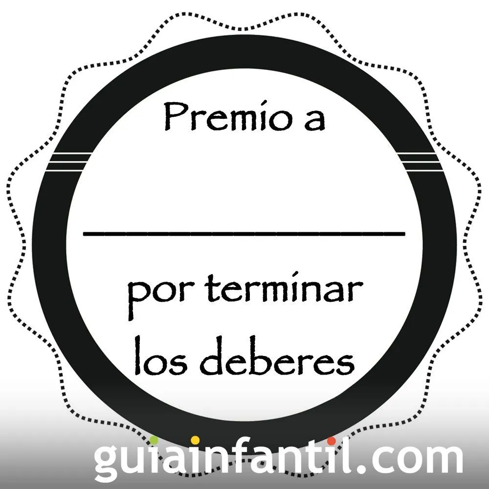 Medalla para imprimir y colorear por terminar los deberes Medalla para imprimir y colorear por terminar los deberes