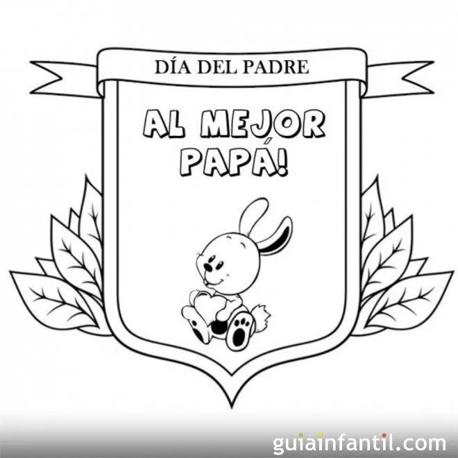 Medalla al mejor papá. Dibujos para colorear - Medallas Día del ...