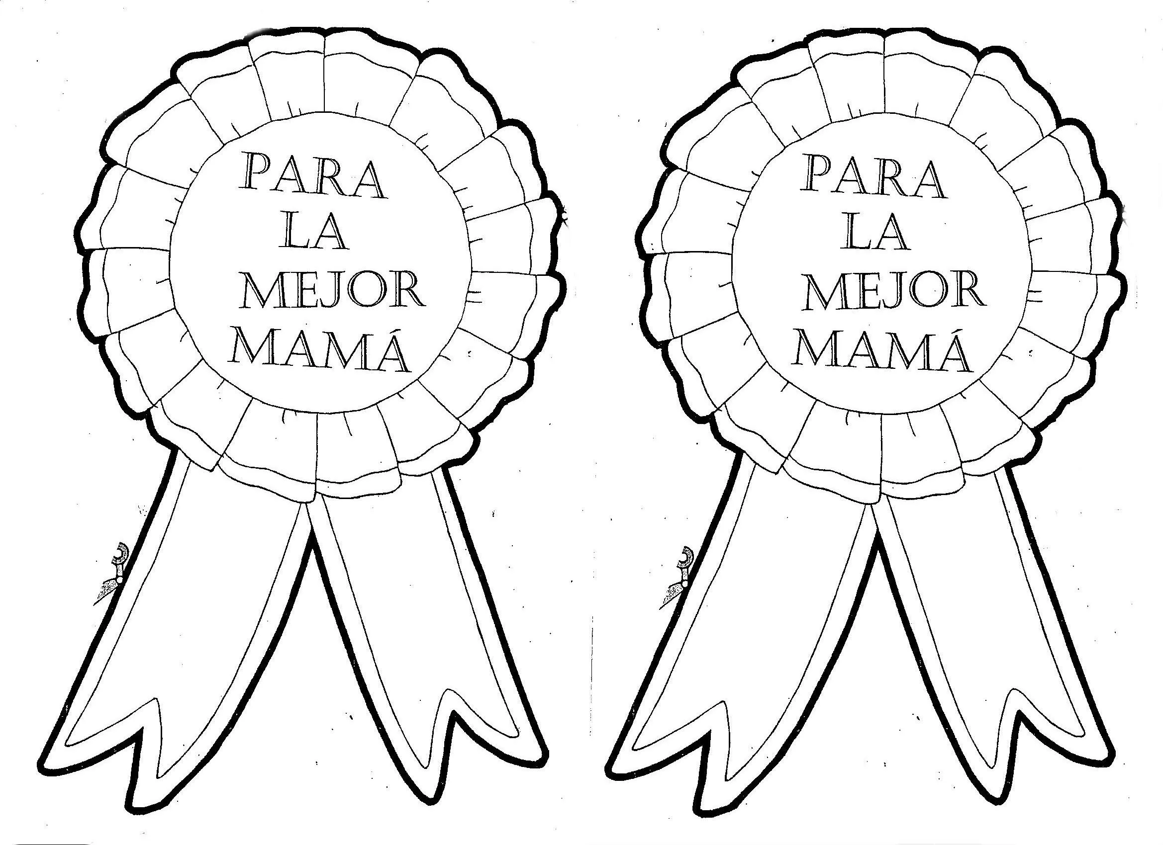 Medallas para la mejor mama - Dibujalia - Dibujos para colorear ...