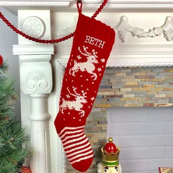 Medias navideñas personalizadas tejidas a mano medias de lana - Etsy México Medias navideñas personalizadas tejidas a mano medias de lana - Etsy México