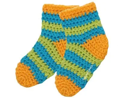 Medias para niños tejidas a crochet - Tejiendo Perú