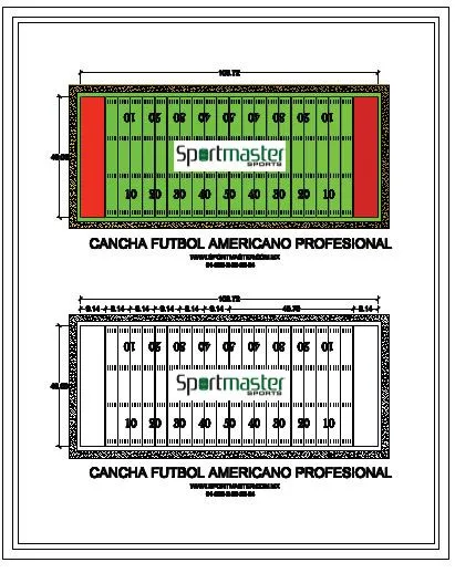 Medidas de una cancha de futbol americano - Imagui Medidas de una cancha de futbol americano - Imagui