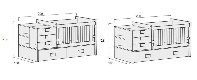 Cuna convertible medidas - Imagui