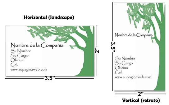 Medidas de las tarjetas de presentación | CompuBlog