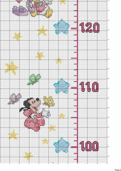 Medidor de altura Disney en punto de cruz | Tu Punto de Cruz