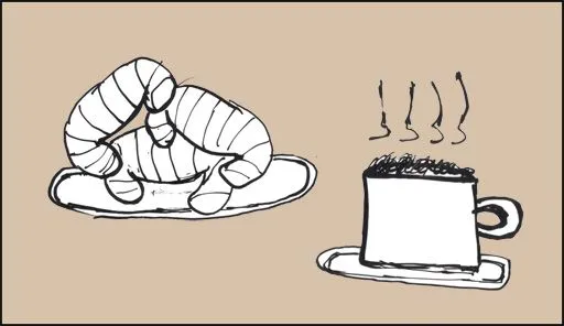 Estoy en el medio: Café con leche con medialunas. Estoy en el medio: Café con leche con medialunas.