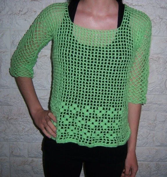 MedioCreAcción: Remera en crochet