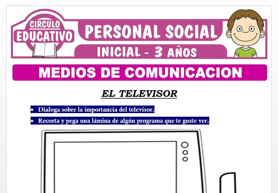 Los Medios de Comunicación para Niños de Tres Años – Fichas GRATIS Los Medios de Comunicación para Niños de Tres Años – Fichas GRATIS
