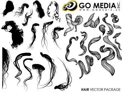 Ir a los medios de comunicación producidos en serie vector cabello ...