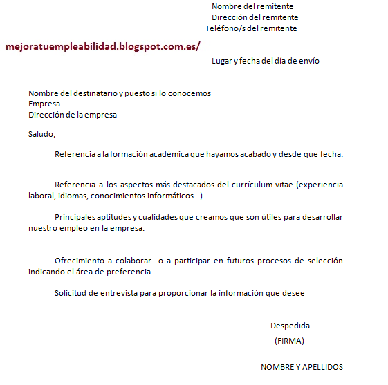 Mejora tu empleabilidad en el mundo laboral: ¿Cómo hacer una carta ... Mejora tu empleabilidad en el mundo laboral: ¿Cómo hacer una carta ...