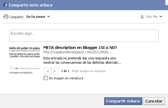 Mejoras para compartir entradas en Facebook : Vagabundia