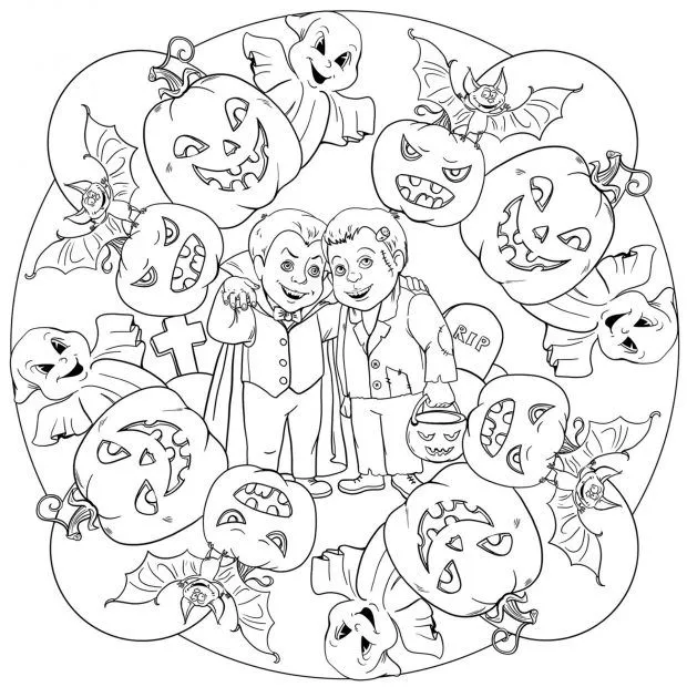 Los mejores dibujos de Halloween para colorear Los mejores dibujos de Halloween para colorear